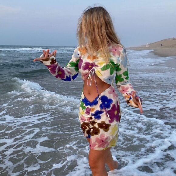 With Jéan Hermana Dress Viola Tricolour - Picture 4 of 12